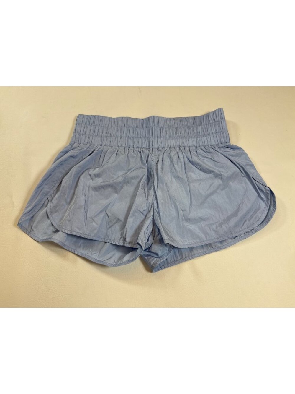 Revival Womens Large Lightweight Blue Shorts Elastic high Waist (HH494)